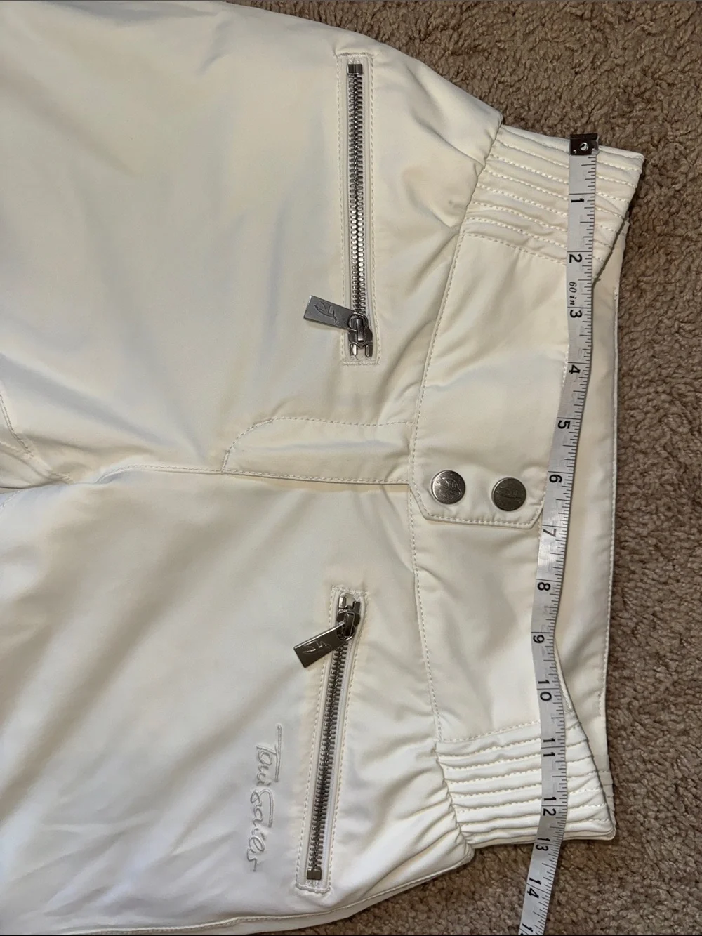 Tony Sailer Women's White Ski/Snowboard Pants with Zip Pockets size 34